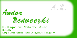 andor medveczki business card